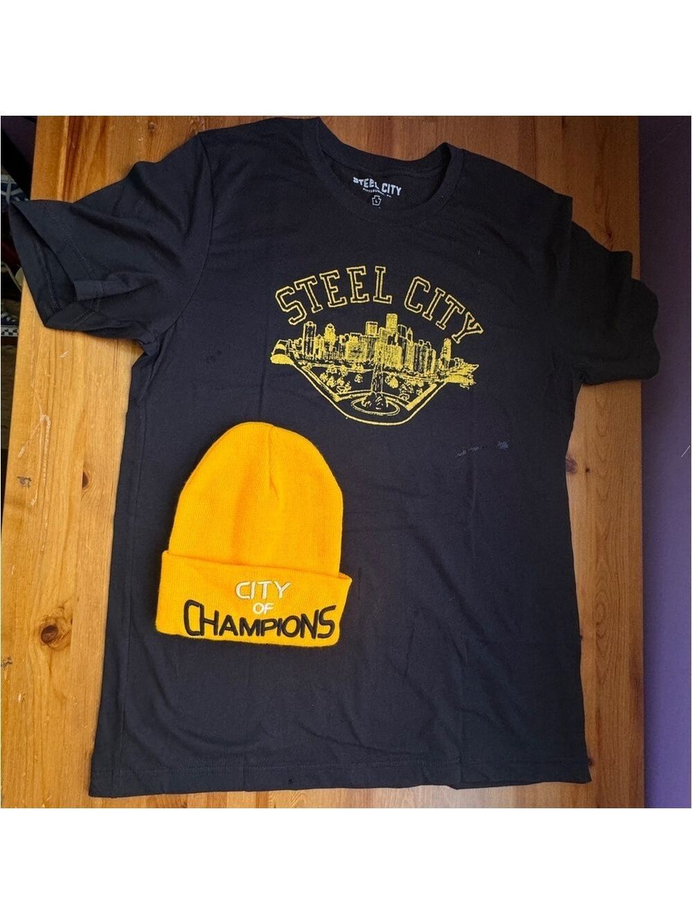 Steel city T-shirt and beanie